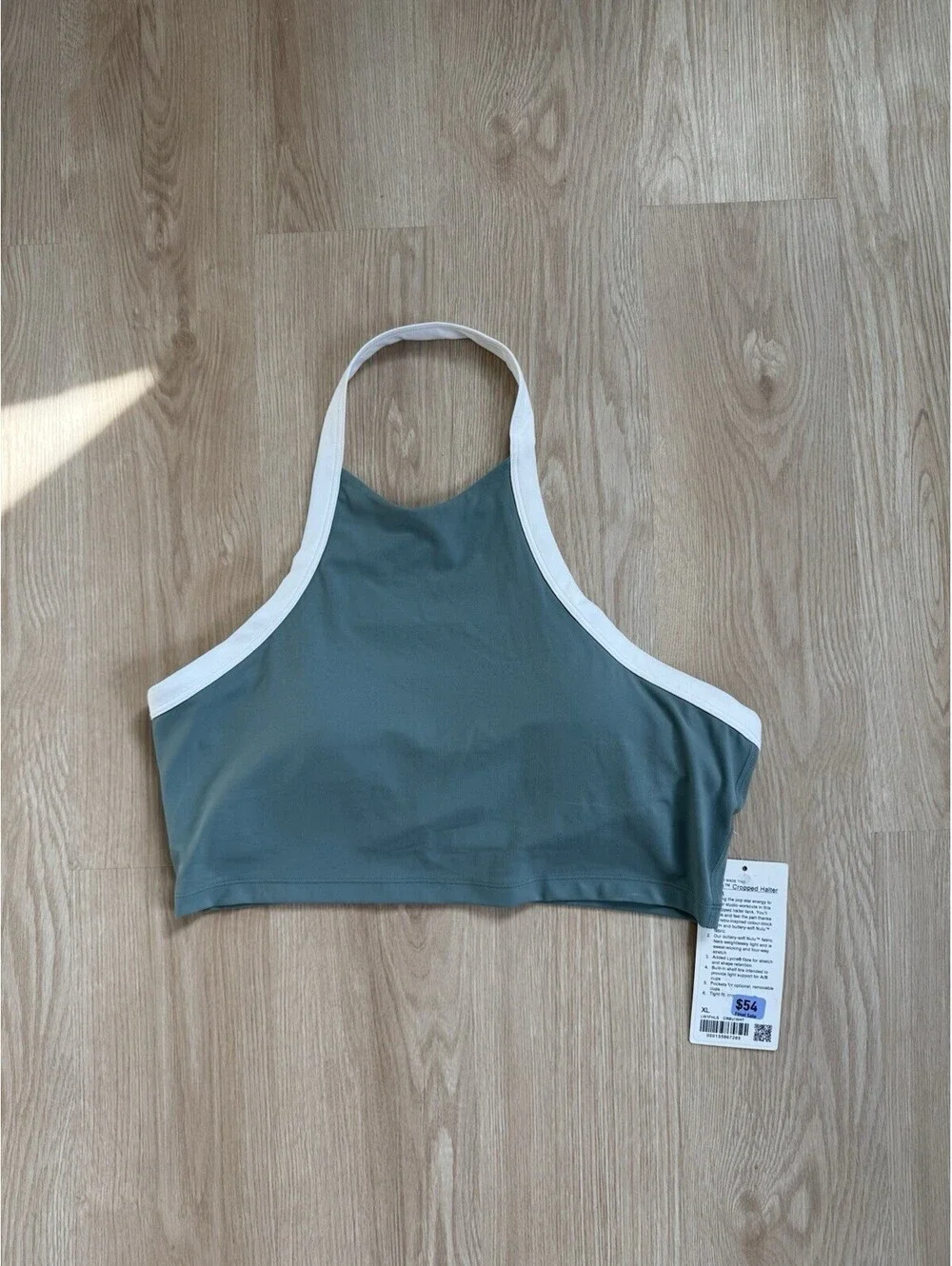 Lululemon Nulu Cropped Halter Tank Top Size X-Large Light Support Athleisure